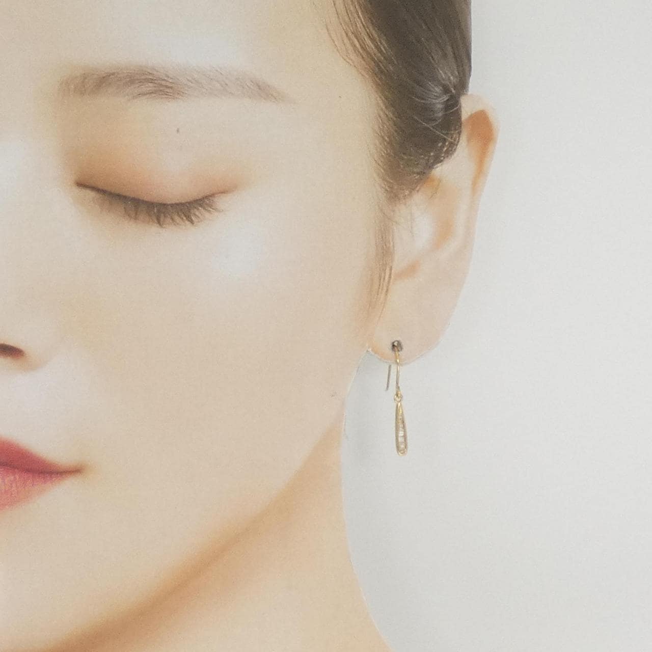 K18YG ダイヤモンド ピアス 0.14CT