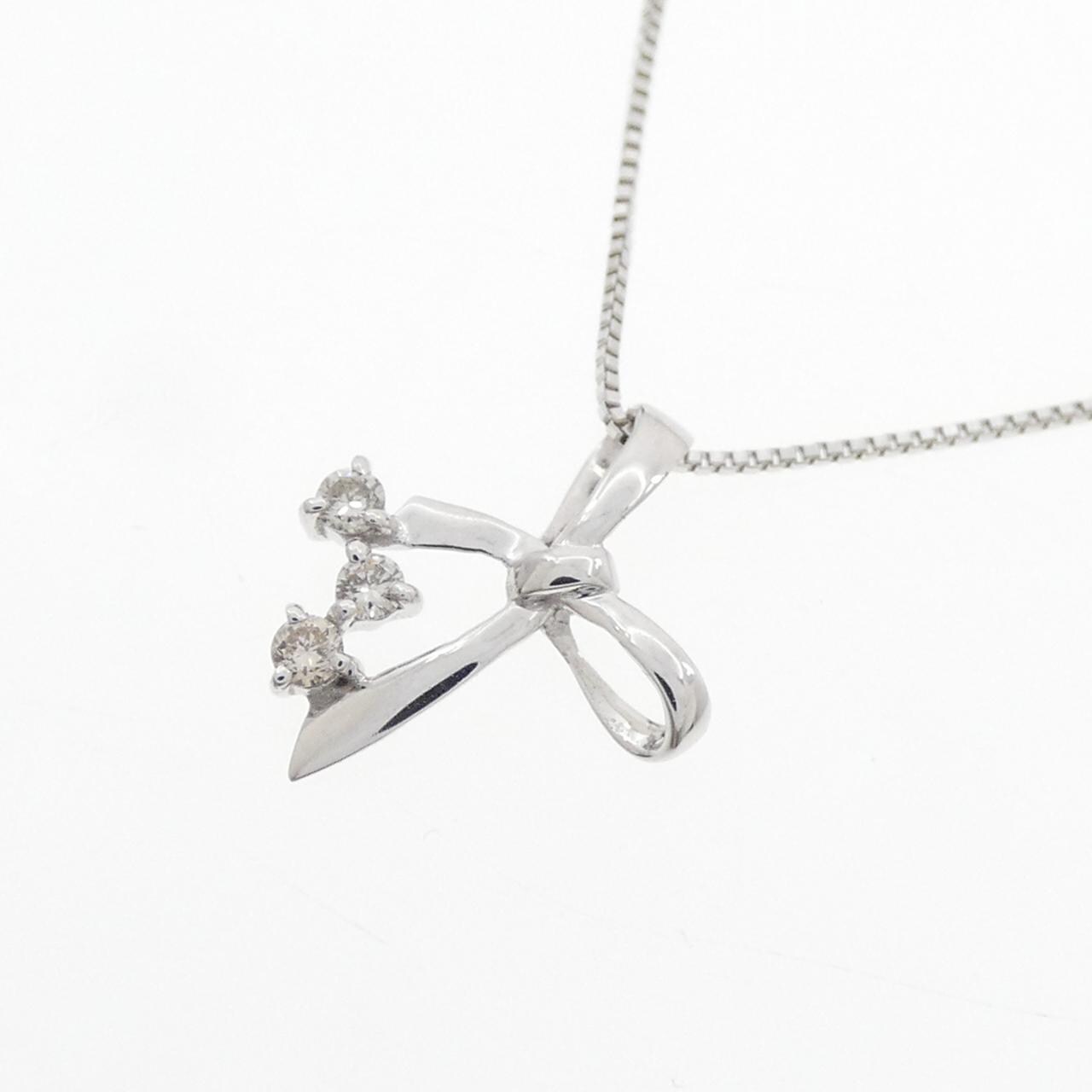 K10WG ダイヤモンド ネックレス 0.04CT