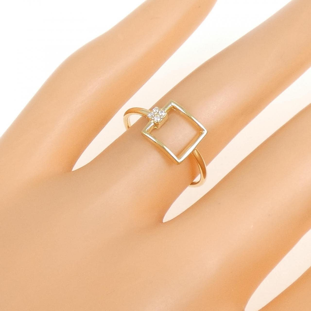 K18YG ダイヤモンド リング 0.02CT