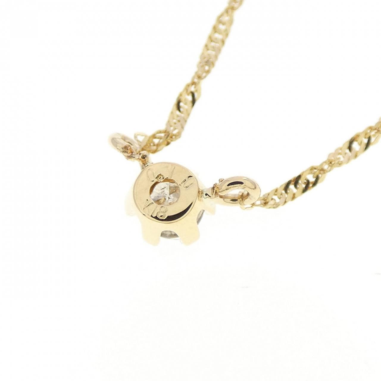 K18YG/750YG ダイヤモンド ネックレス 0.10CT