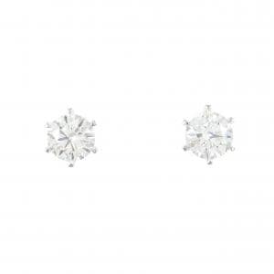 【リメイク】PT900/ST ダイヤモンド ピアス 0.534CT 0.539CT F SI1 EXT