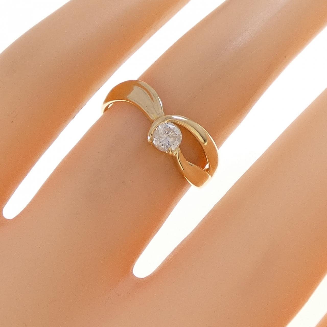K18YG ダイヤモンド リング 0.20CT