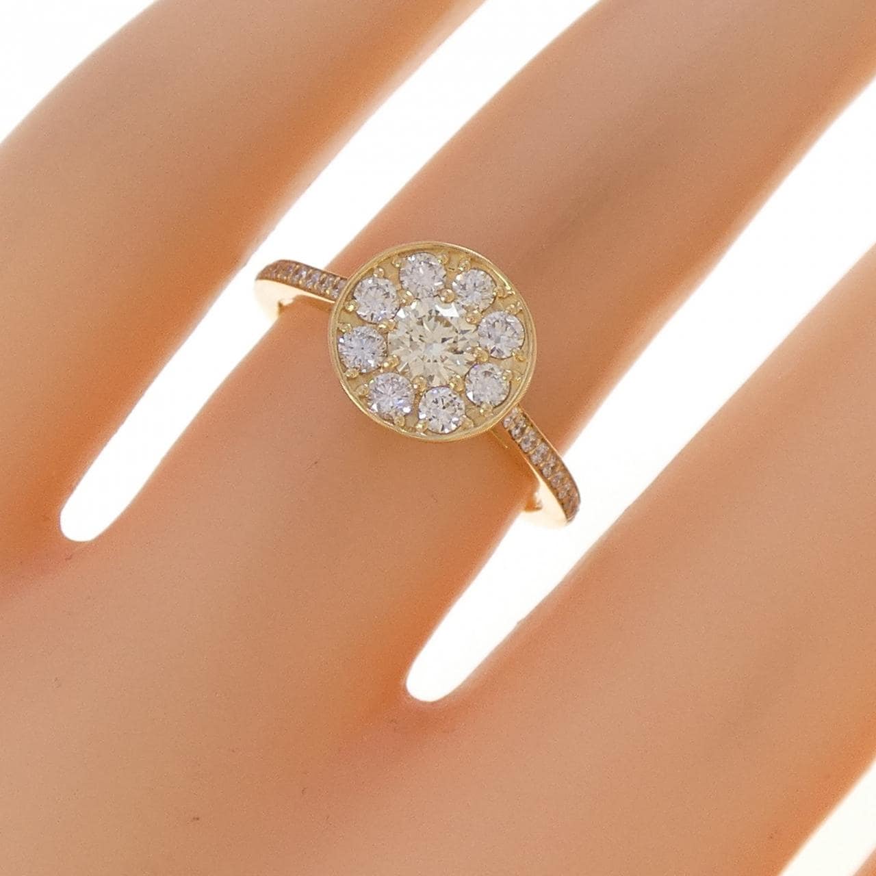 K18YG ダイヤモンド リング 0.225CT