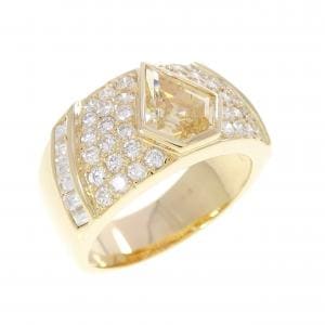 K18YG Diamond ring