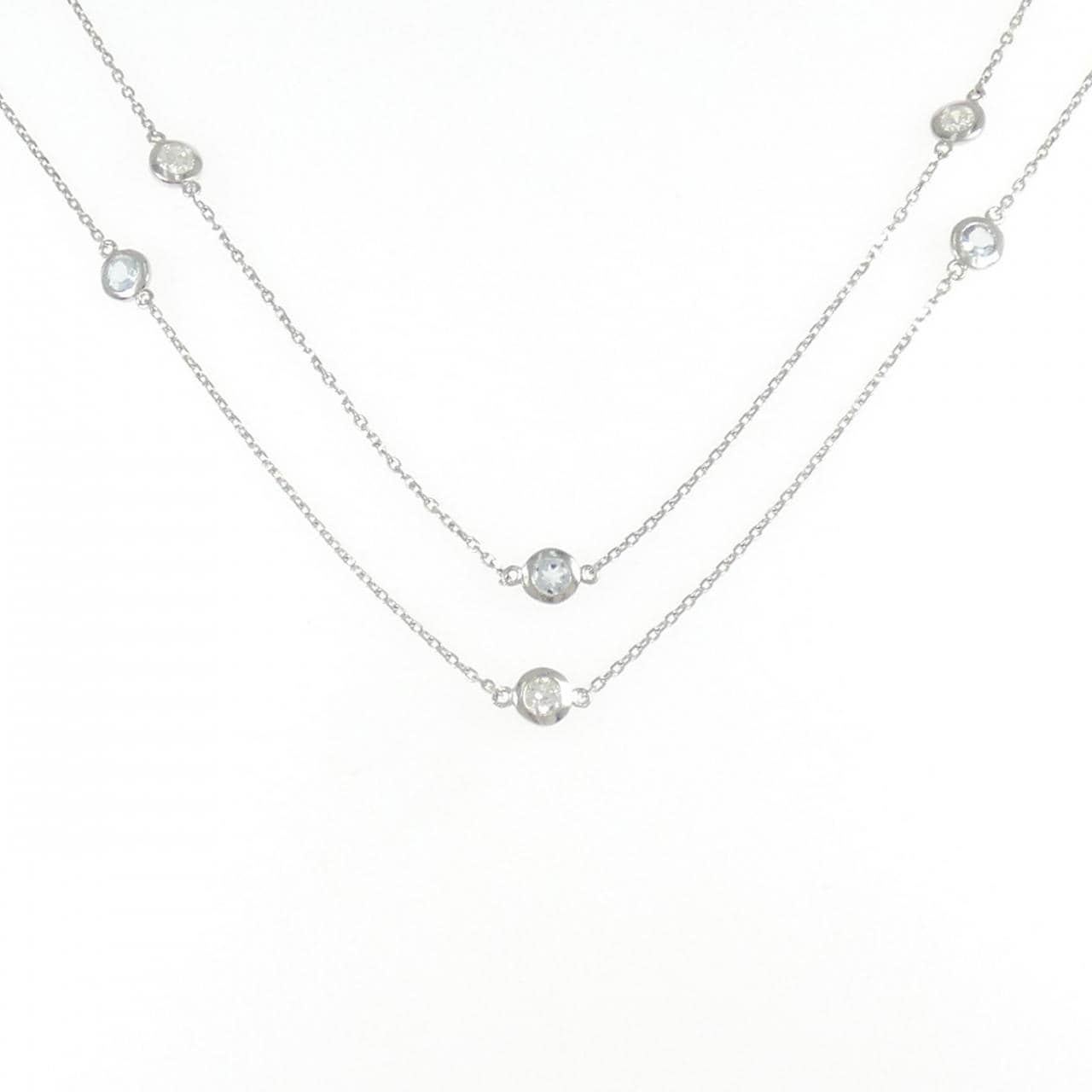 PT850 アクアマリン ネックレス 0.61CT