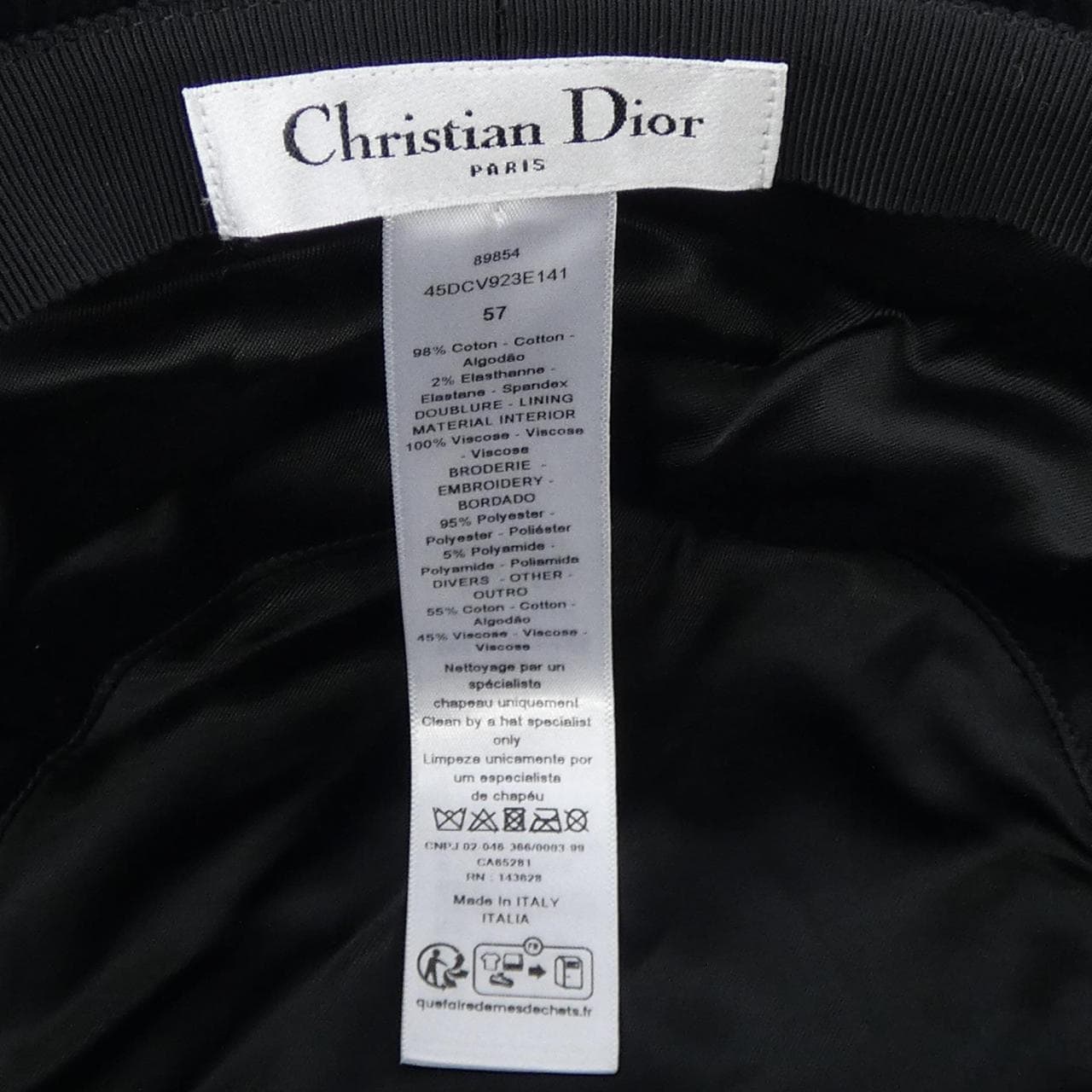 クリスチャンディオール CHRISTIAN DIOR 45DCV923E141 ハット