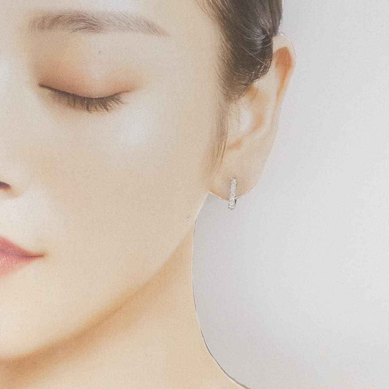 PT950 ダイヤモンド イヤリング 0.25CT 片耳