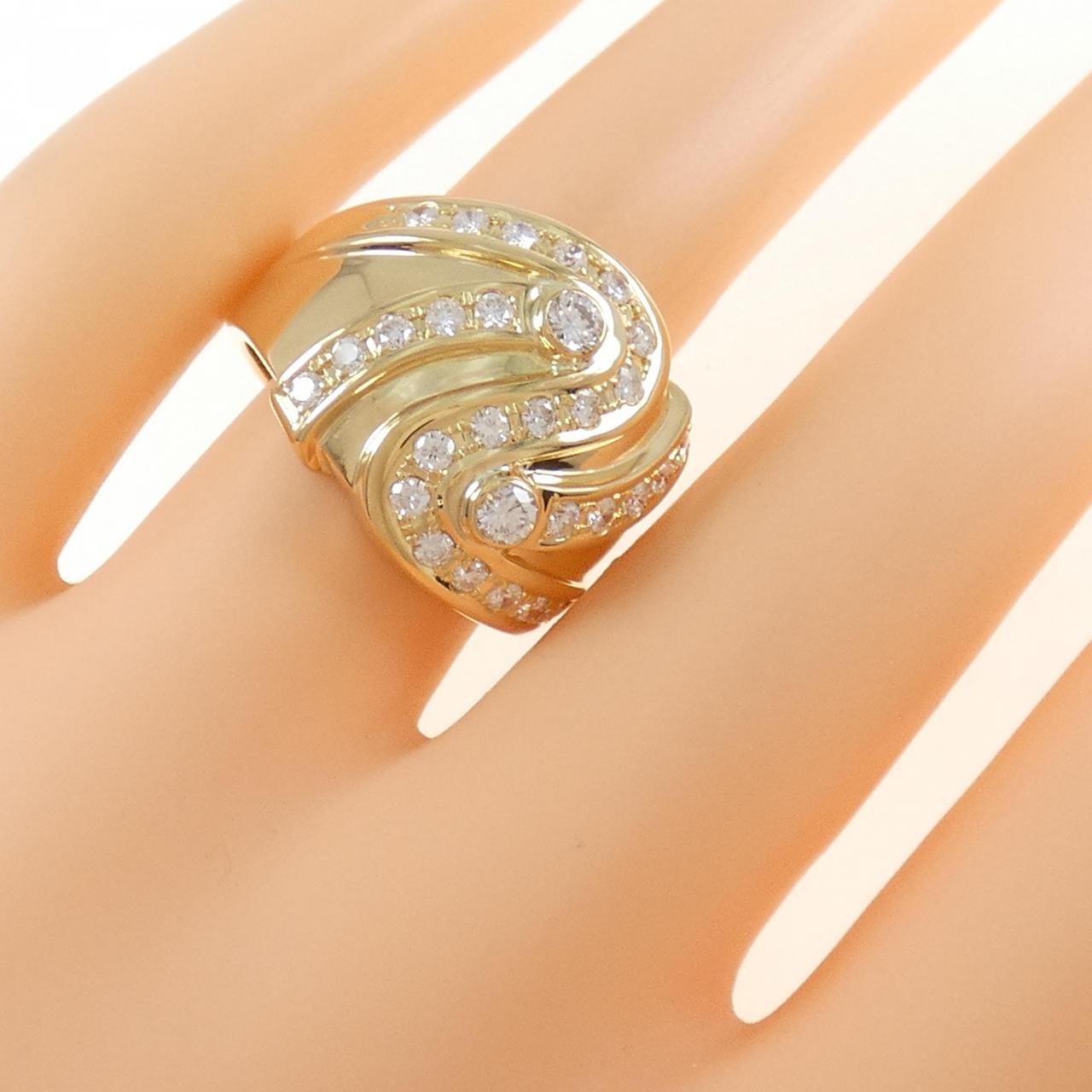 K18YG ダイヤモンド リング 0.71CT