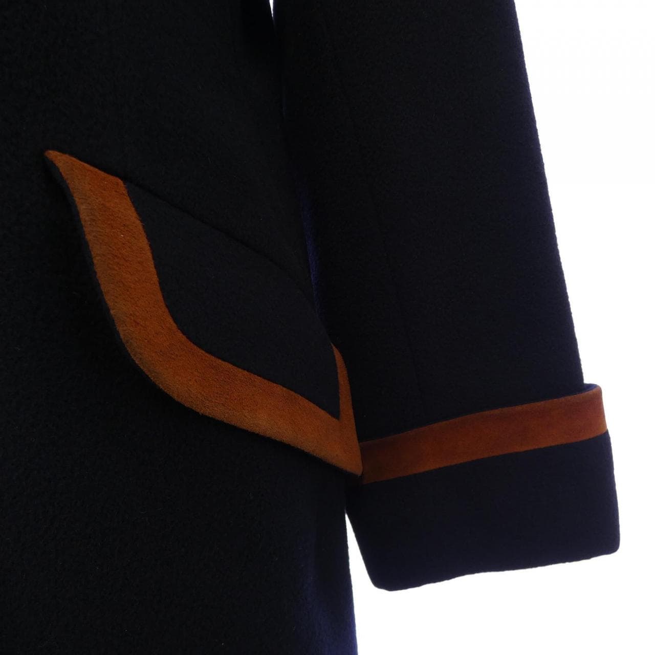 【ヴィンテージ】エルメス HERMES カーフトリミング コート