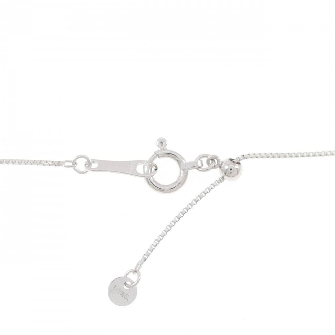 K18WG ハート ダイヤモンド ネックレス 0.20CT