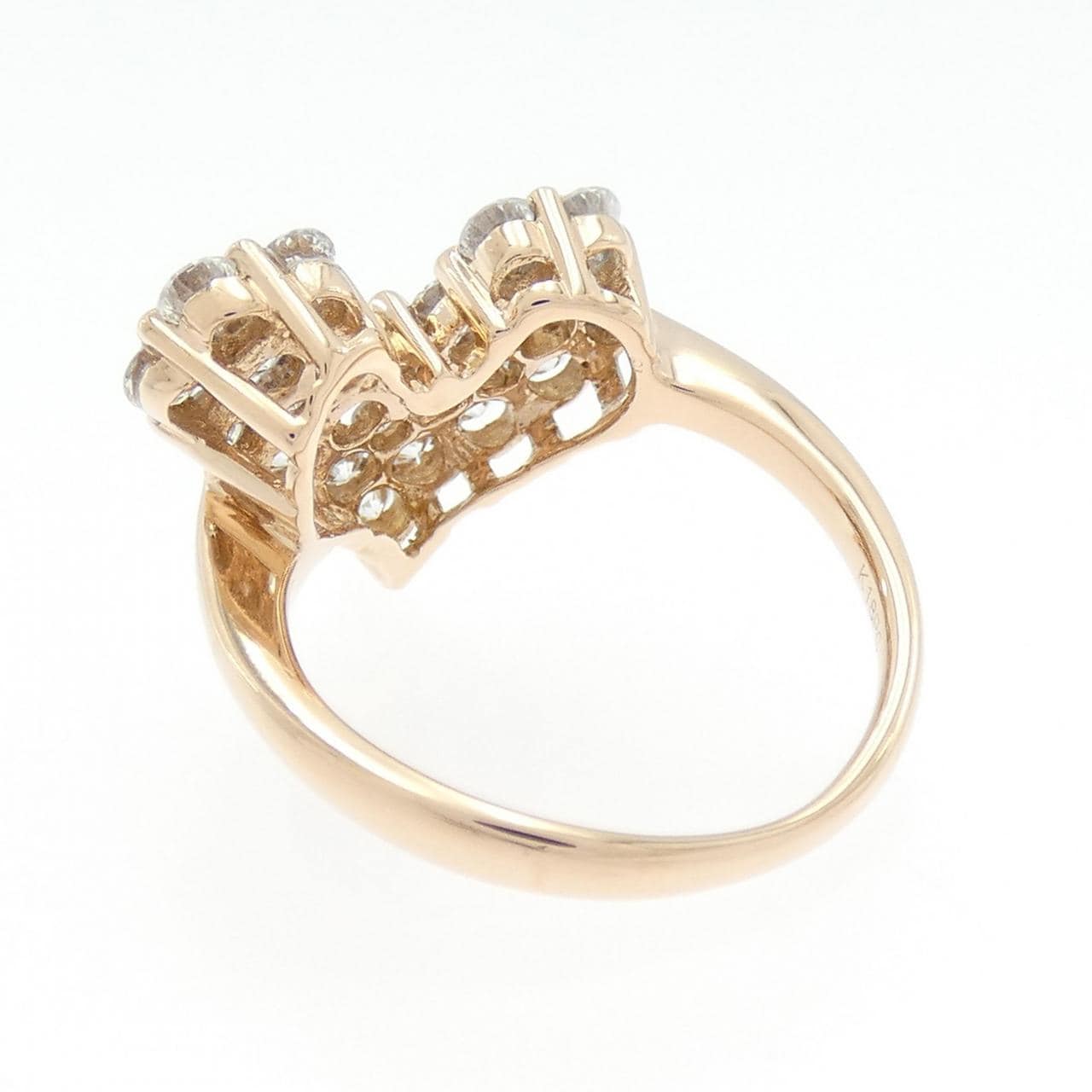 K18PG/K18WG ハート パヴェ ダイヤモンド リング 1.50CT