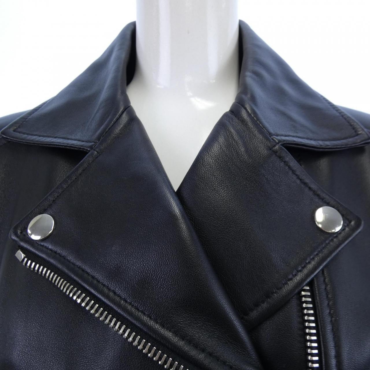 BALENCIAGA BALENCIAGA 374490 TMH16 皮革骑手夹克