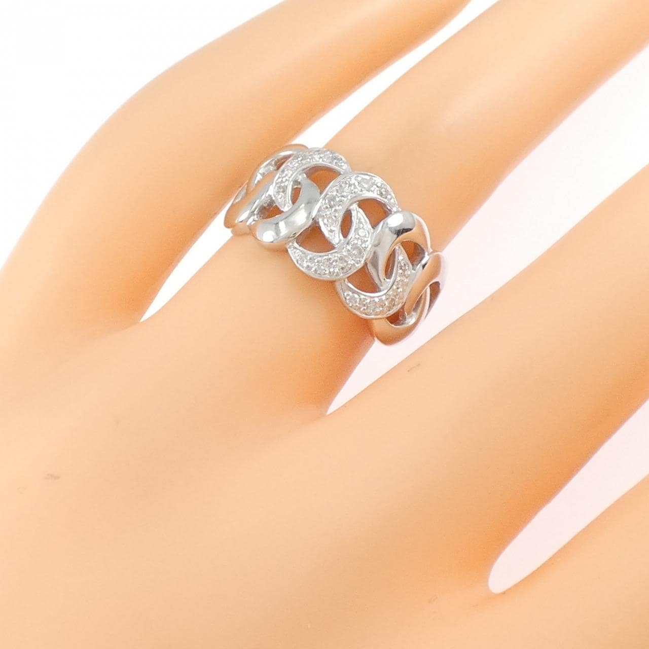 K18WG ダイヤモンド リング 0.18CT