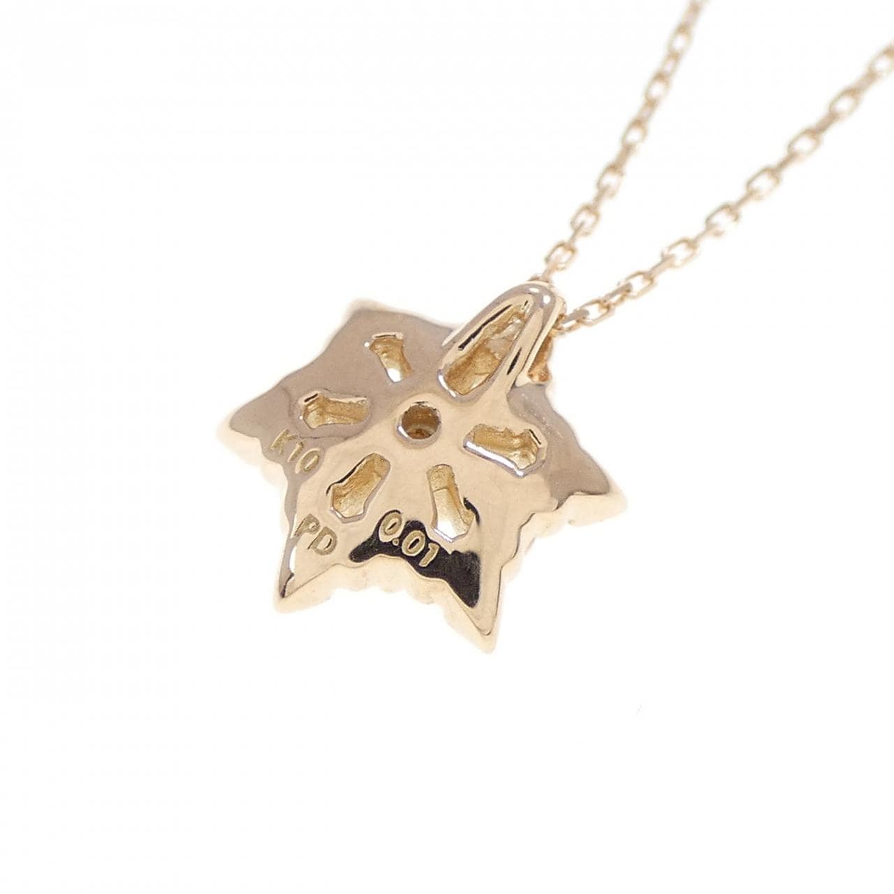 K10PG ダイヤモンド ネックレス 0.01CT