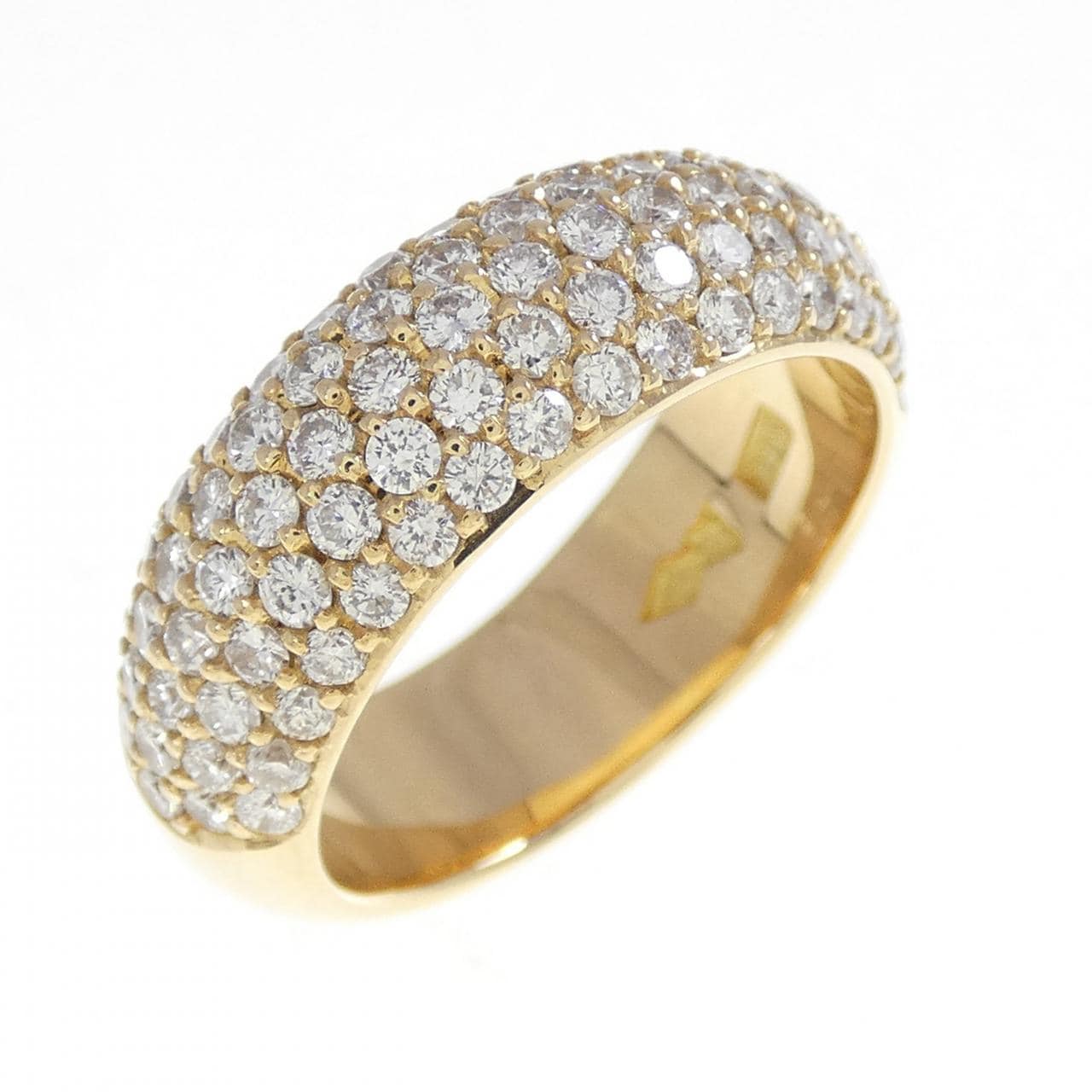 K18YG Pave Diamond Ring 1.49CT