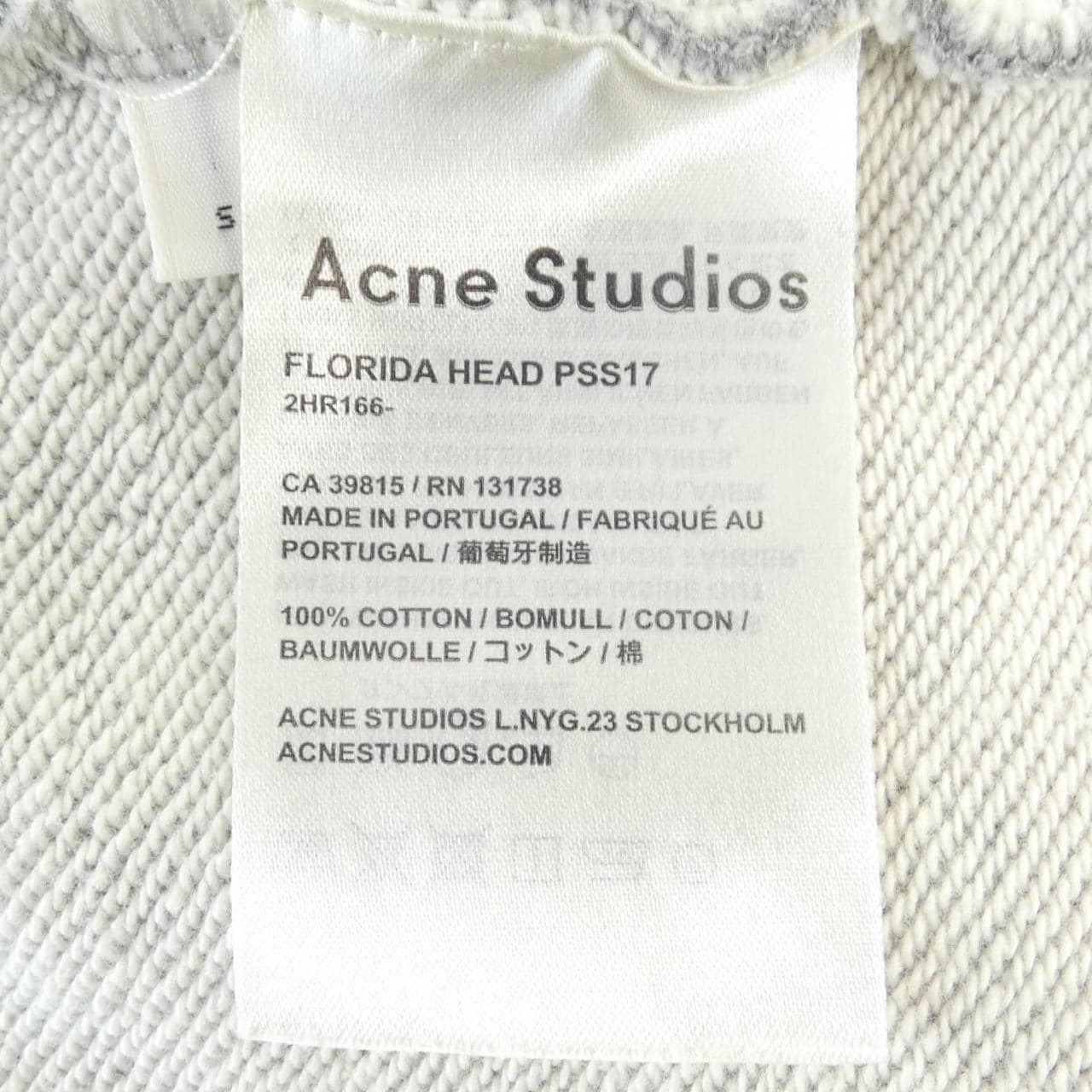 アクネストゥディオズ ACNE STUDIOS パーカー
