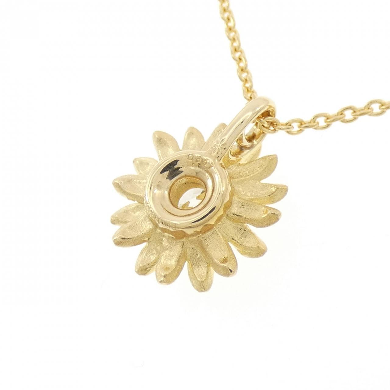 K18YG 花朵鑽石項鍊 0.347克拉