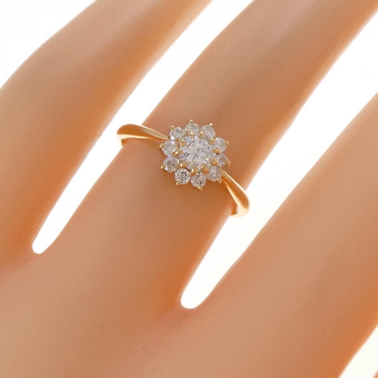 K18YG ダイヤモンド リング 0.25CT