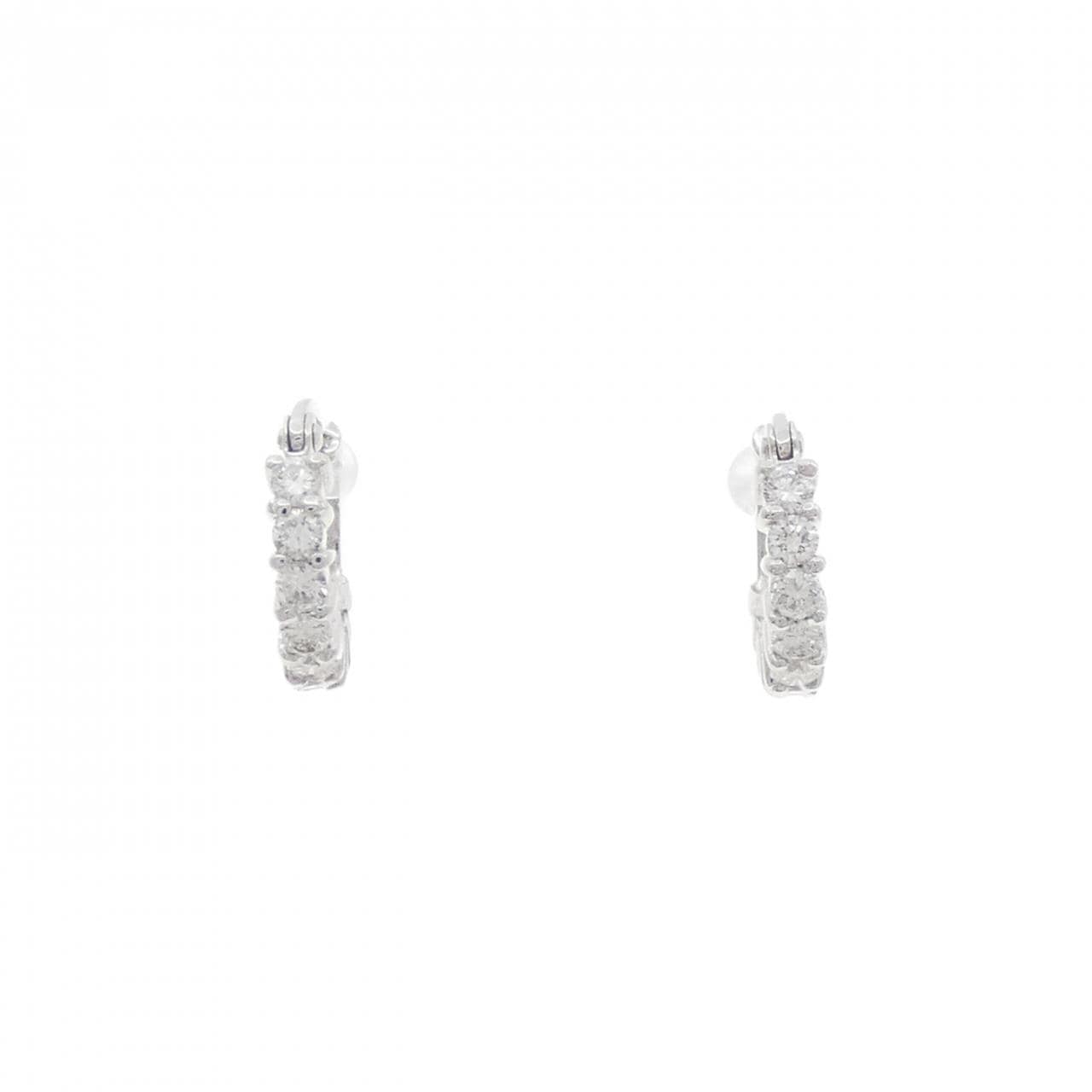 K18WG ダイヤモンド ピアス 0.40CT
