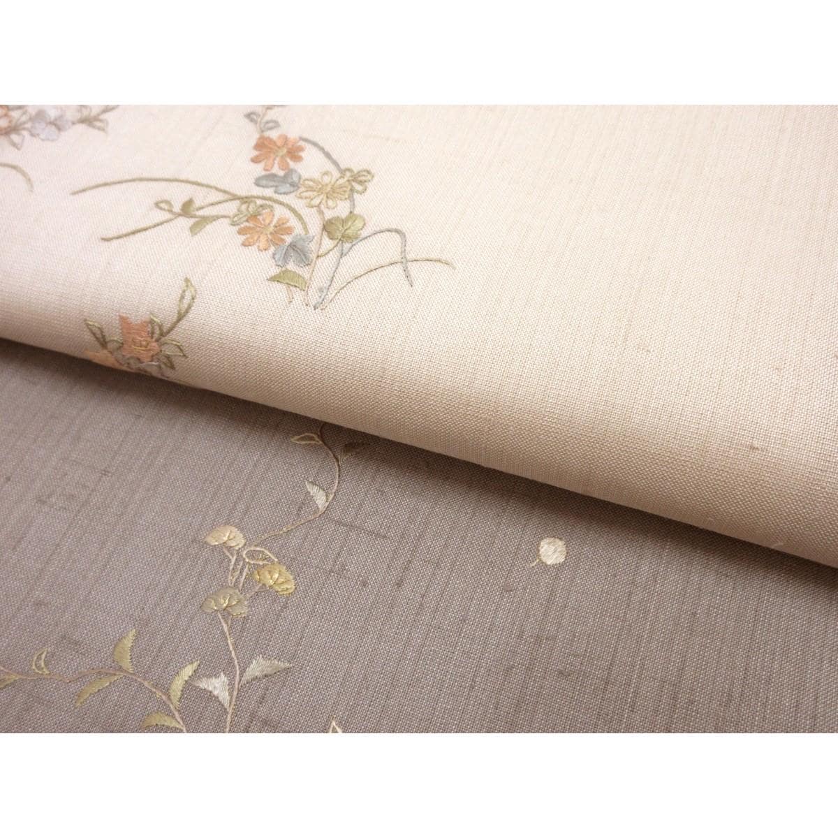 【未使用品】訪問着　染紬　刺繍加工ボカシ染