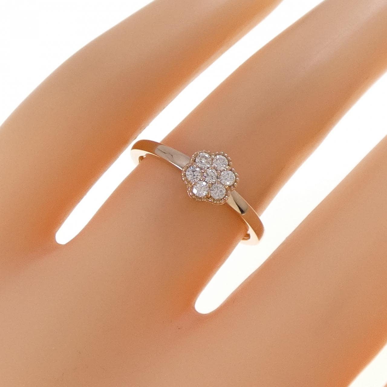 VENDOME花朵鑽石戒指0.12CT