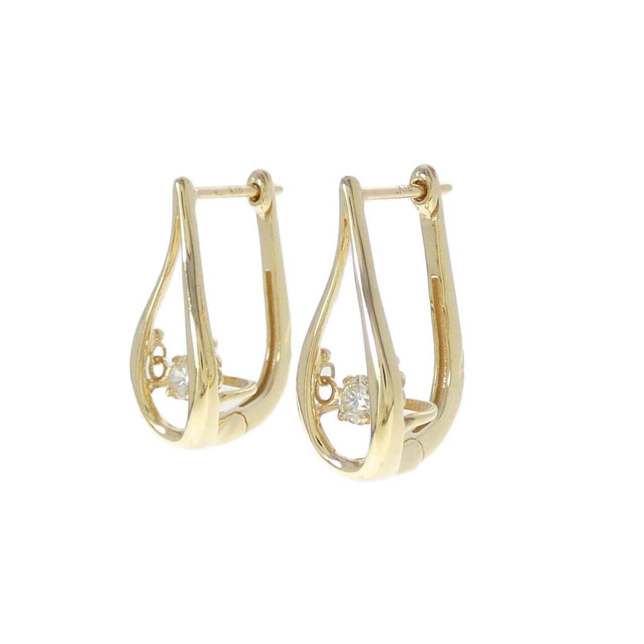 K18YG ダイヤモンド ピアス 0.16CT