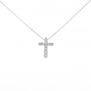 PT900/PT850 クロス ダイヤモンド ネックレス 0.3CT