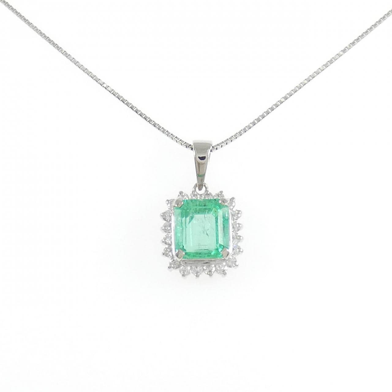 PT900/PT850 エメラルド ネックレス 1.708CT