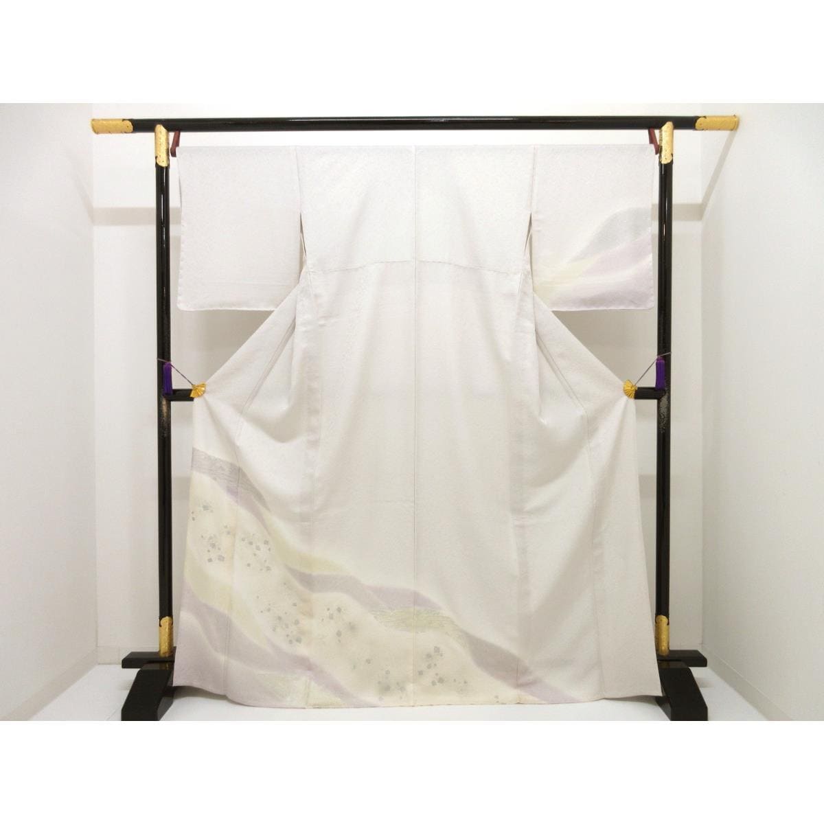 【新品】単衣　訪問着　銀彩加工ボカシ染