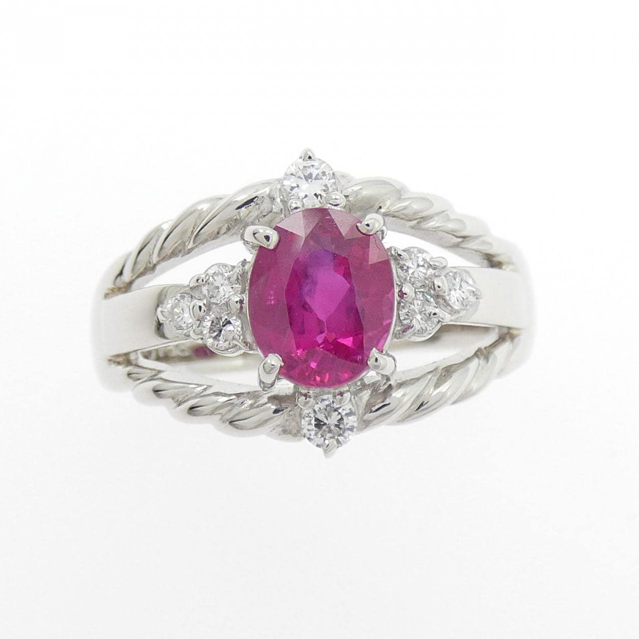 PT900红宝石戒指1.025CT