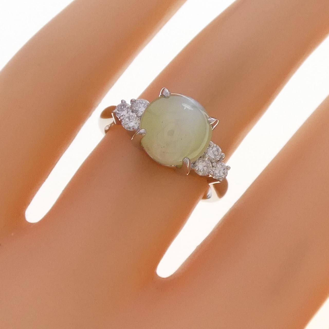 PT900 クリソベリルキャッツアイ リング 4.55CT