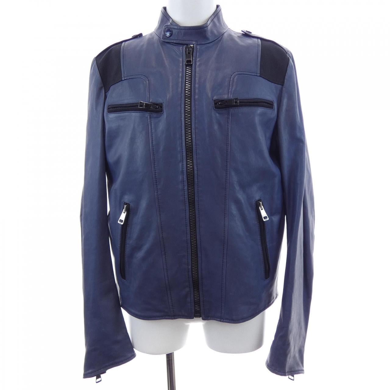 グッチ GUCCI 211658 XM725 レザーライダースジャケット