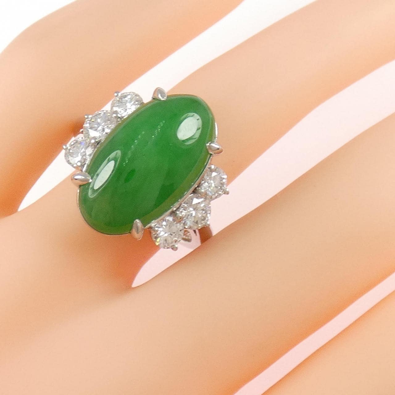 PT900 ヒスイ リング 10.09CT