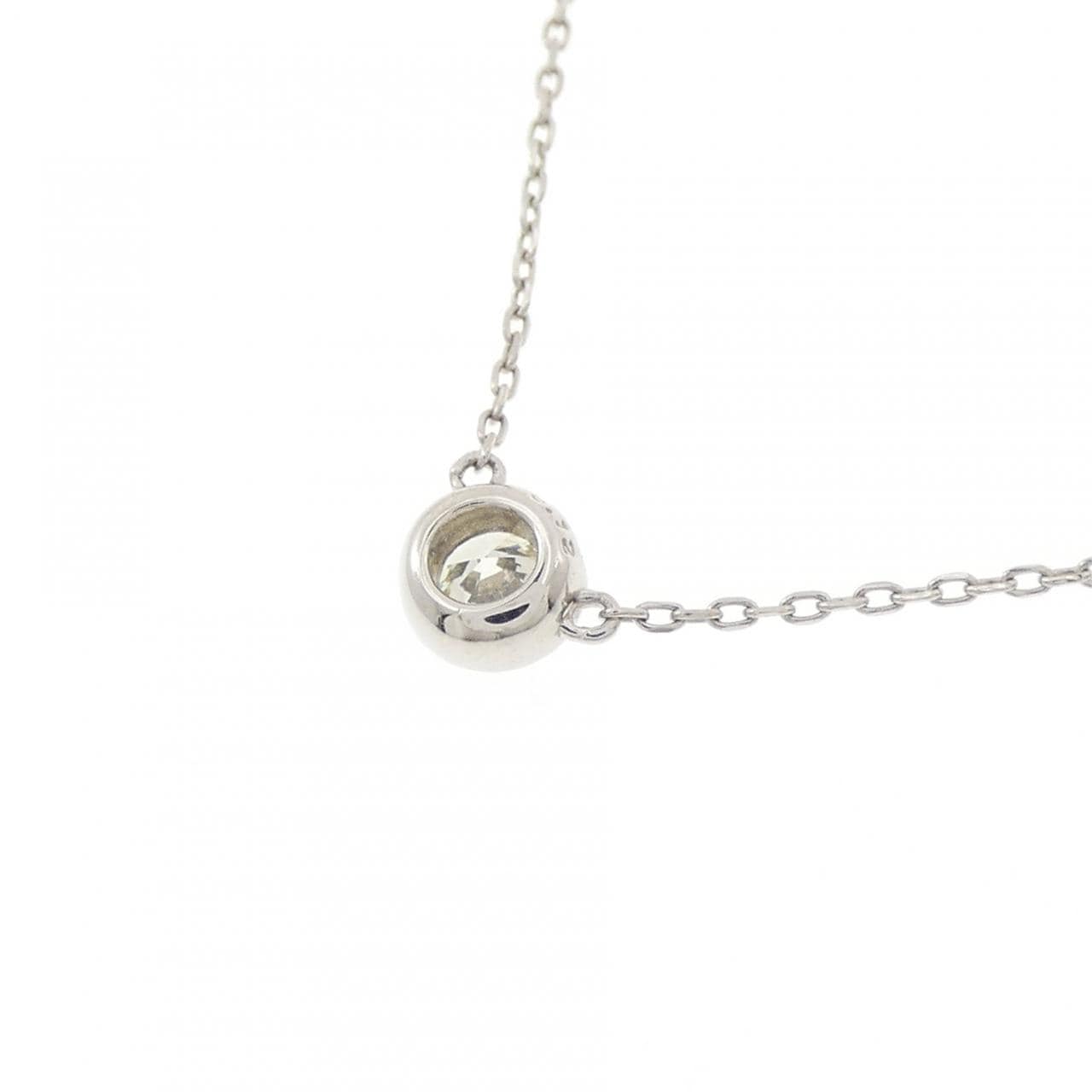 PT900/PT850 ソリティア ダイヤモンド ネックレス 0.12CT
