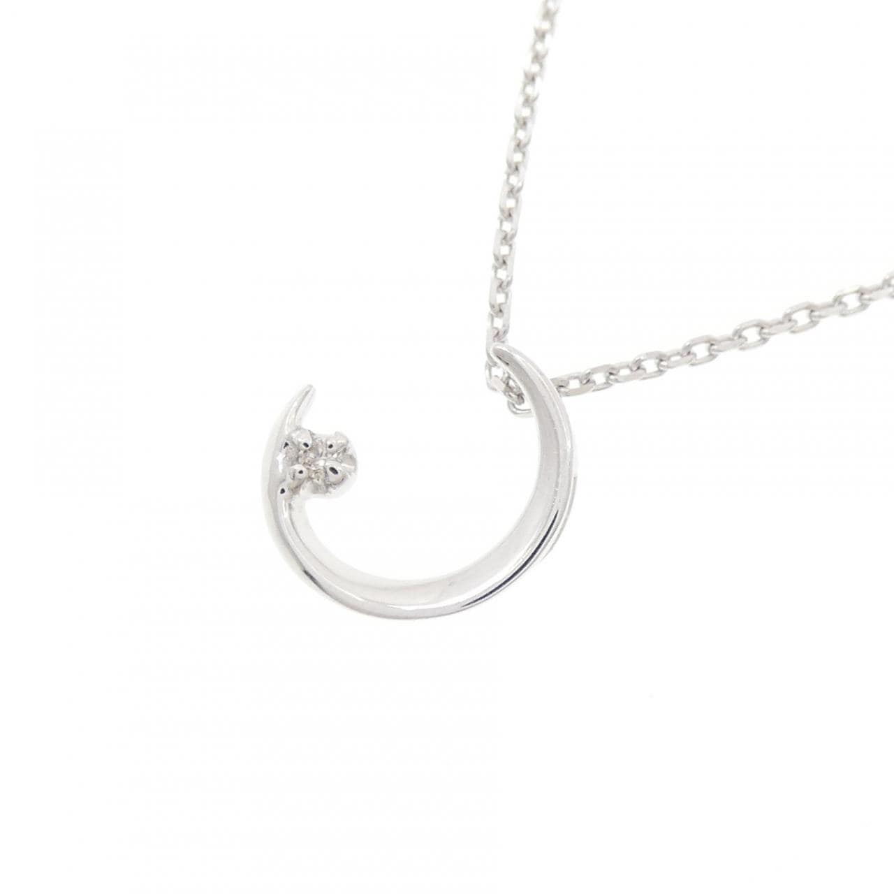 K10WG ダイヤモンド ネックレス 0.01CT