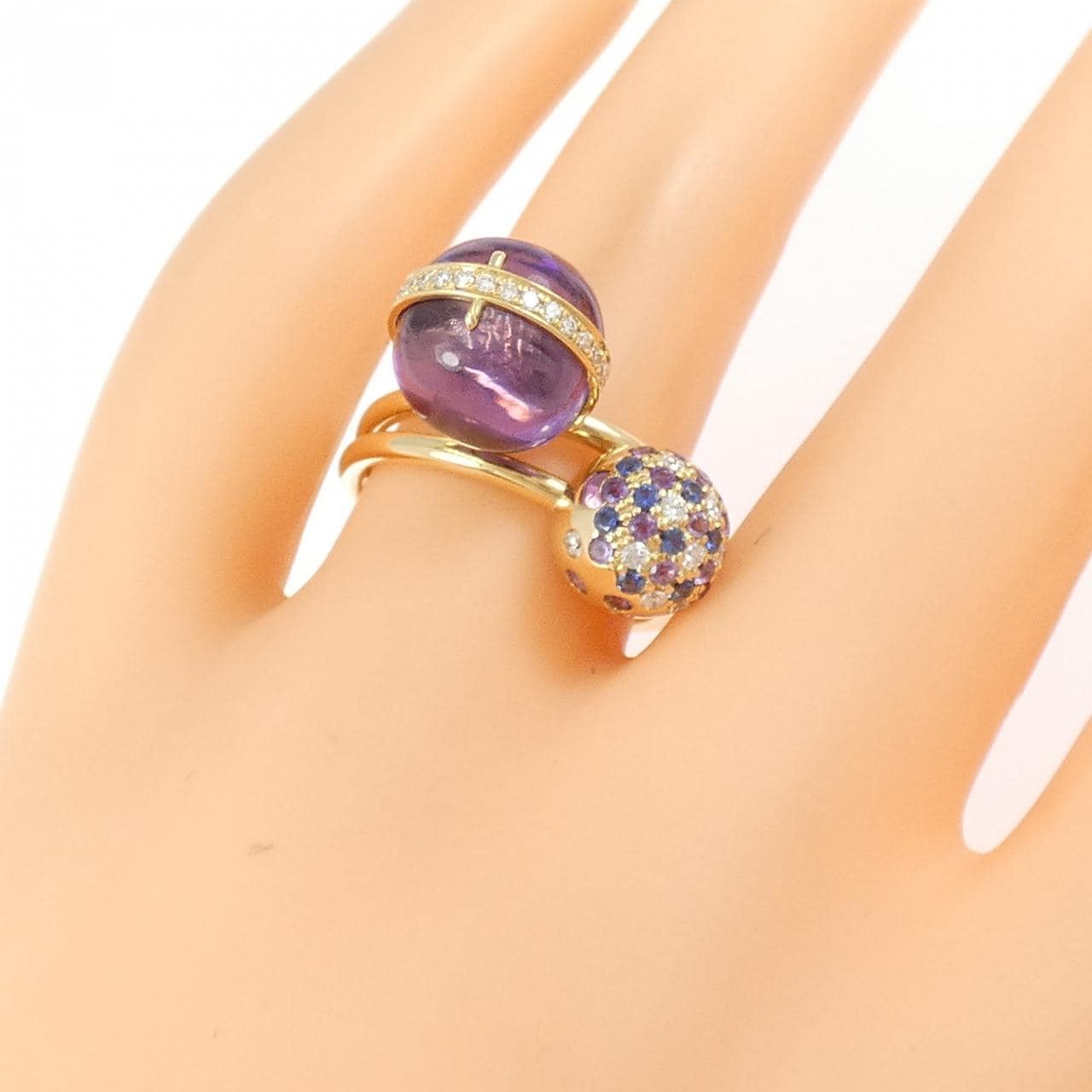 K18YG カラーストーン リング