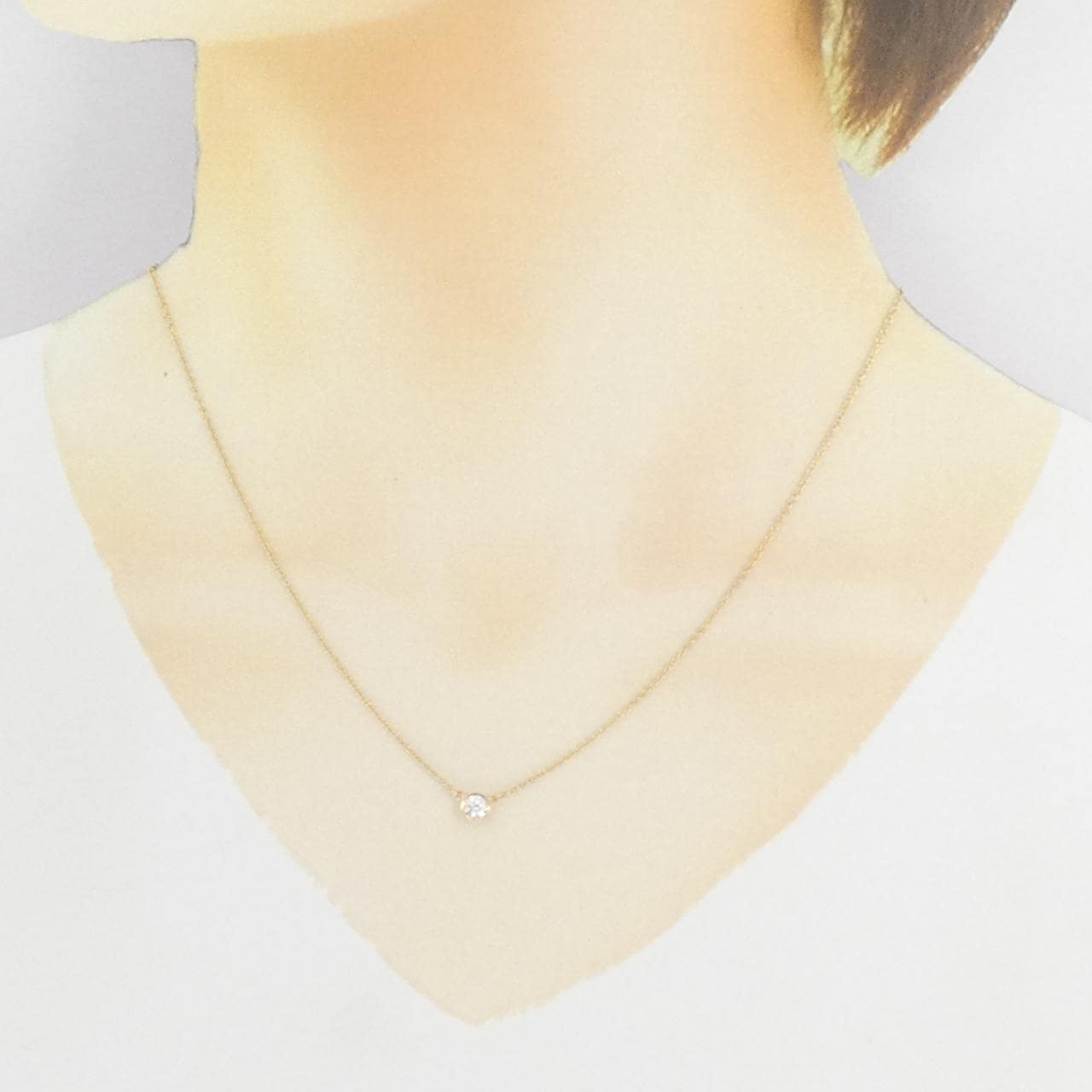 ティファニー バイザヤード ネックレス 0.23CT F VS1 3EXT