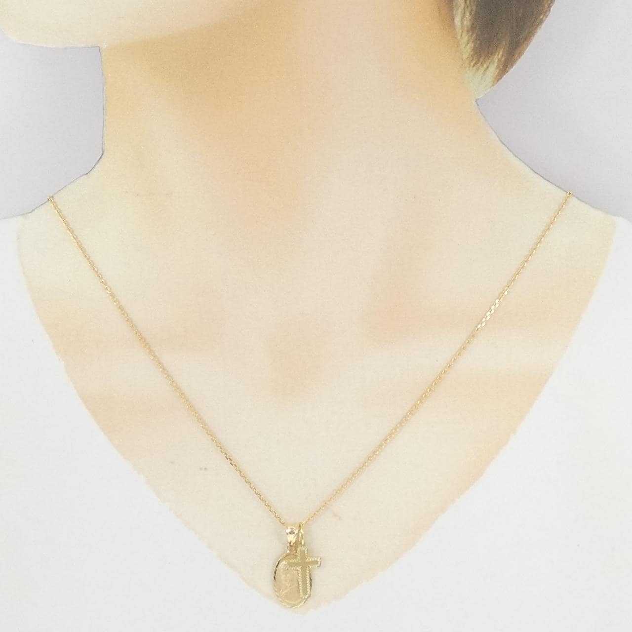 K18YG 2WAY クロス ネックレス