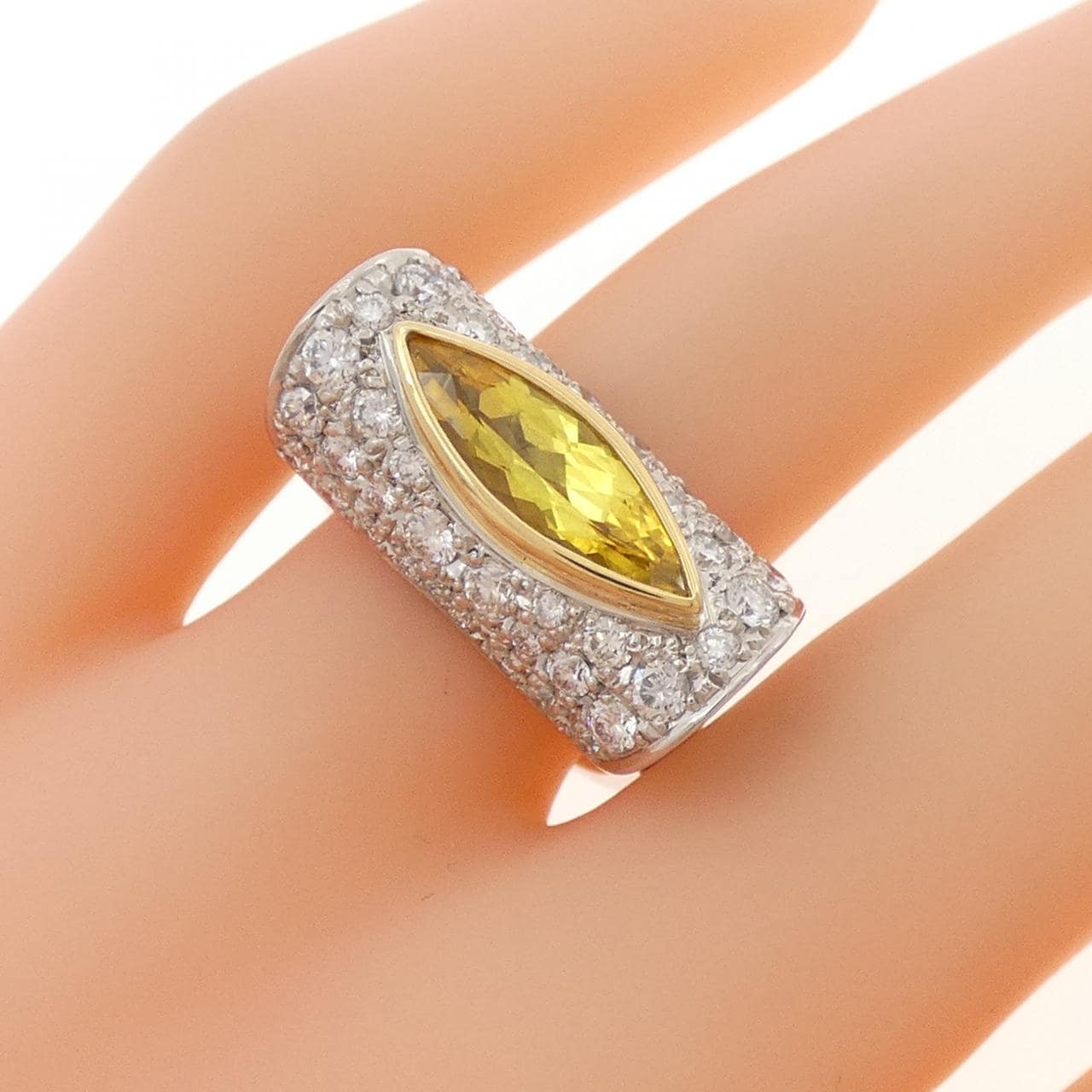 PT900/K18YG サファイヤ リング 1.50CT