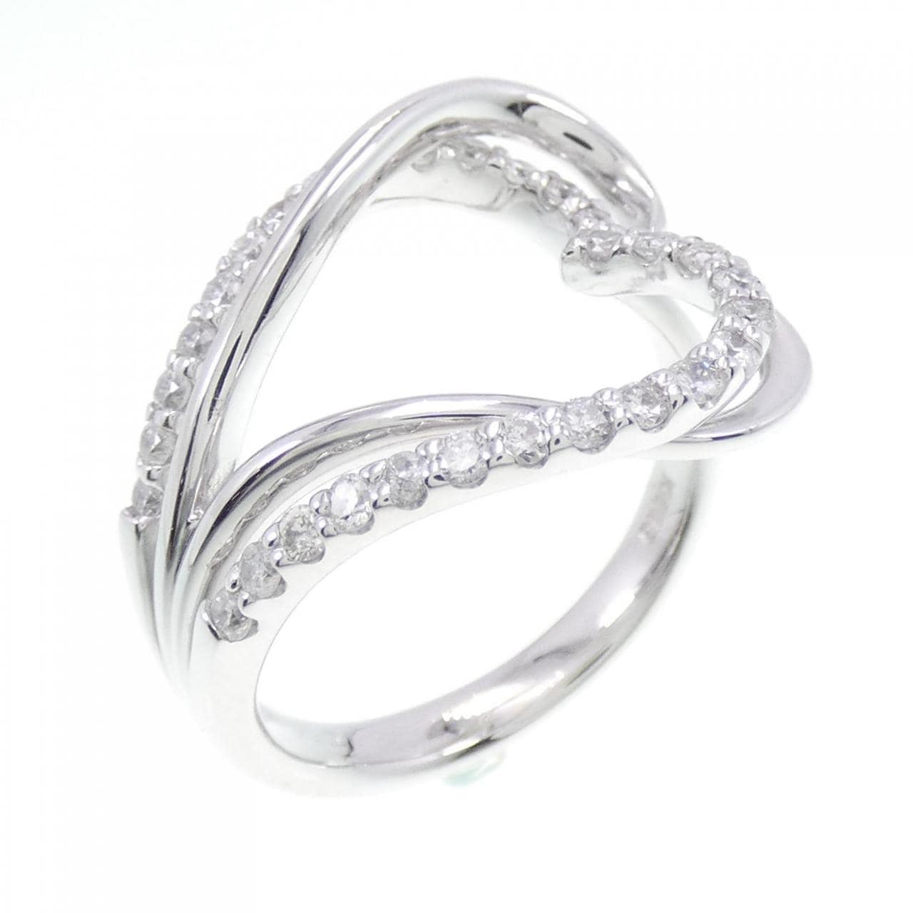 K18WG heart Diamond ring 0.50CT
