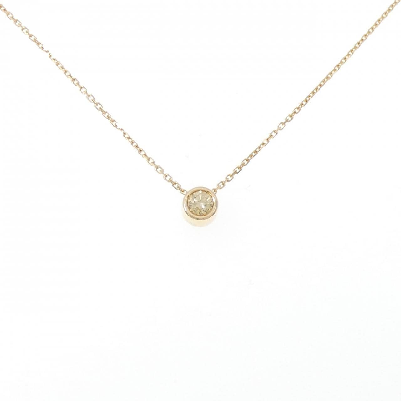 K18YG ソリティア ダイヤモンド ネックレス 0.322CT