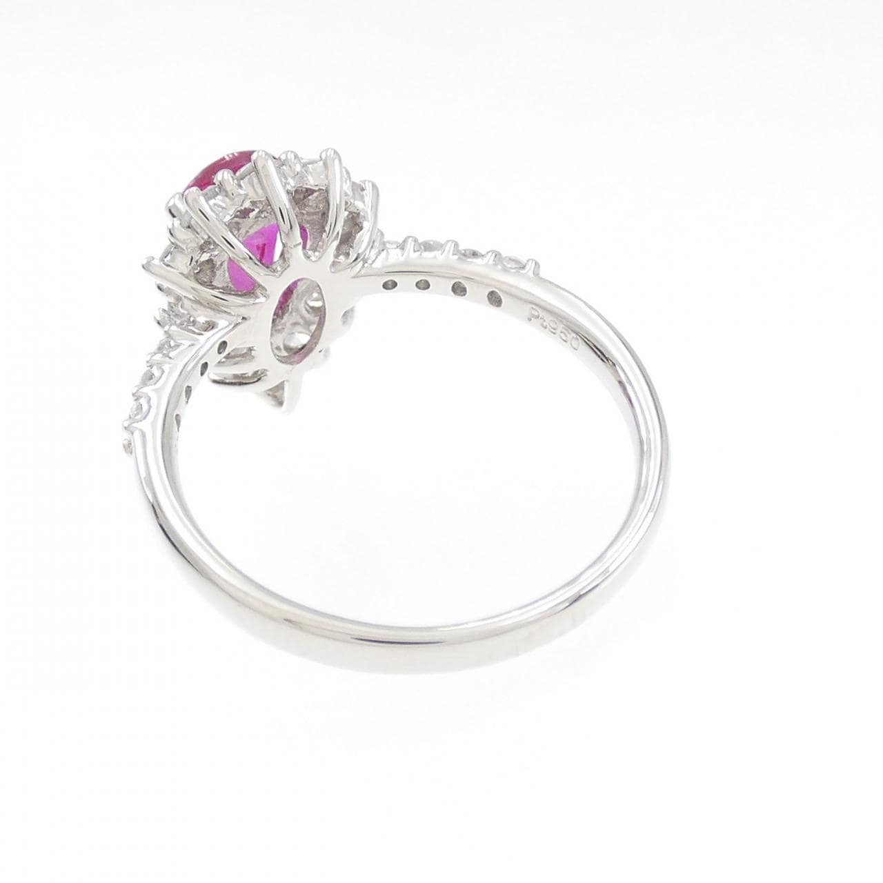 PT未加热红宝石戒指0.98CT