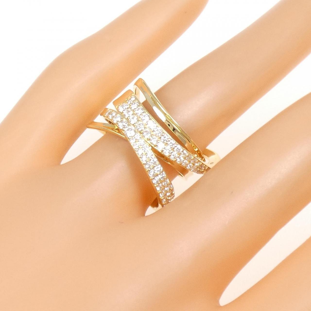 K18YG ダイヤモンド リング 0.85CT