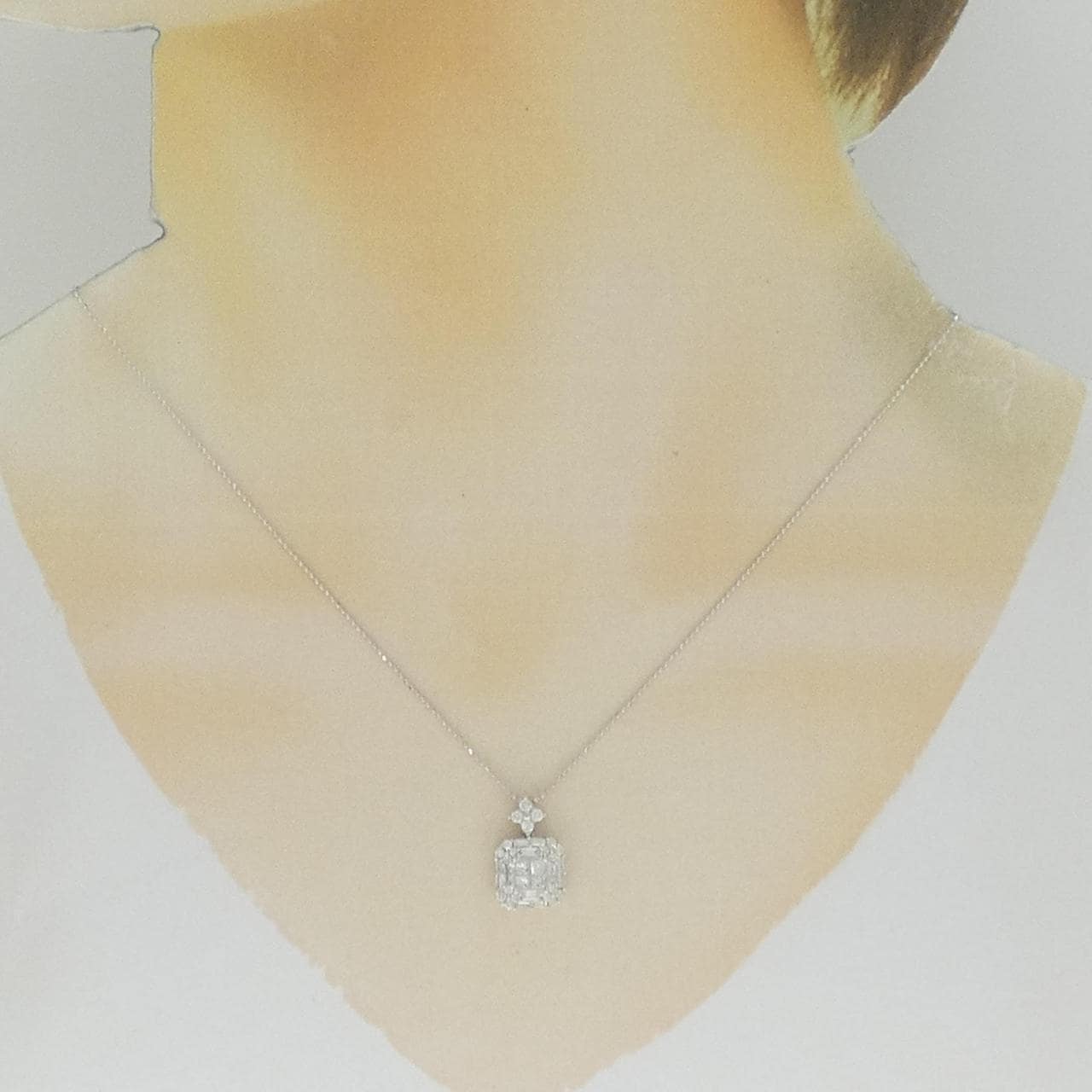 K18WG ダイヤモンド ネックレス 0.75CT
