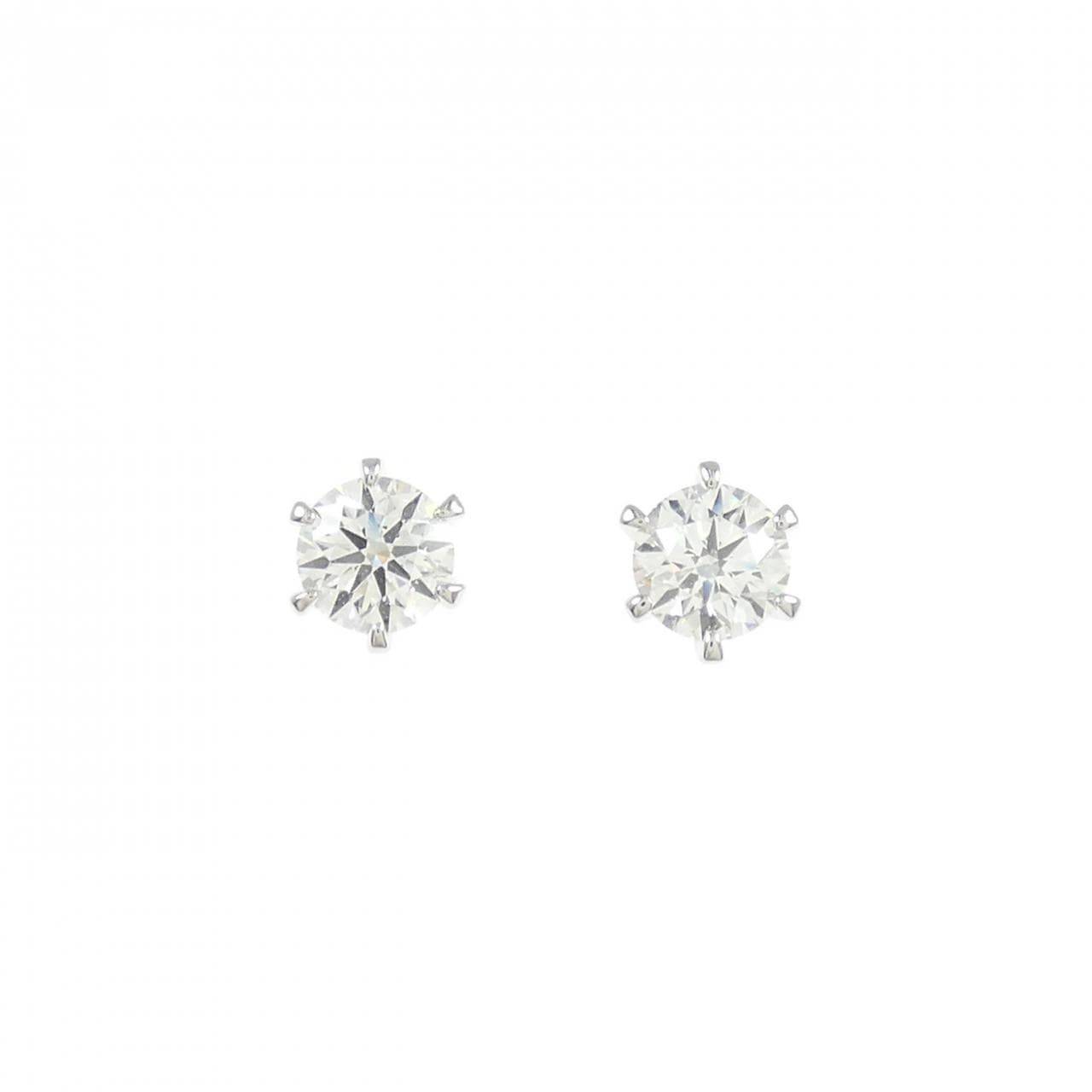 【リメイク】PT900/ST ダイヤモンド ピアス 0.226CT 0.229CT D VVS2-VS1 EXT H&C