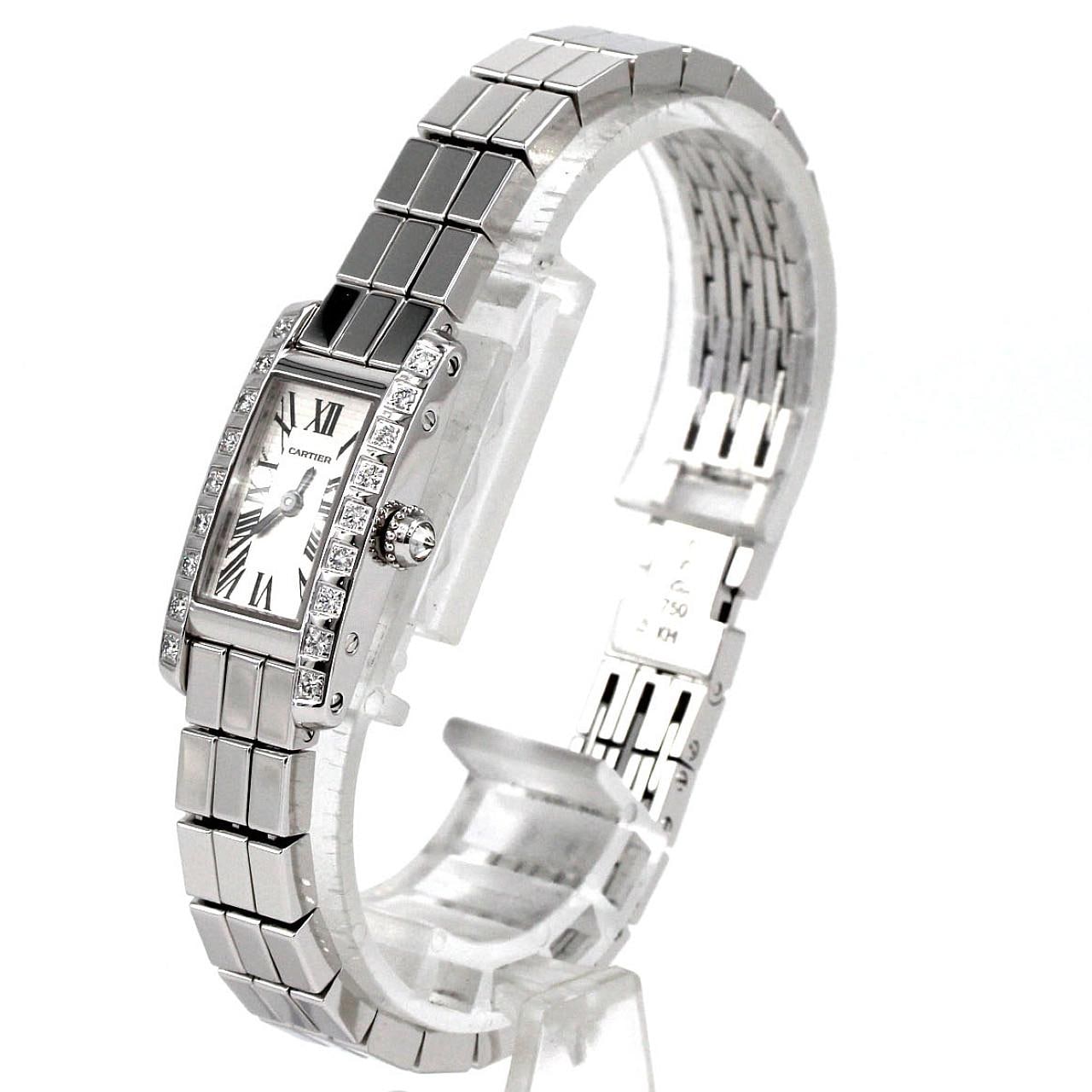 カルティエ タンクアロンジェラニエールSM WG/D WJ2003W3 WG クォーツ