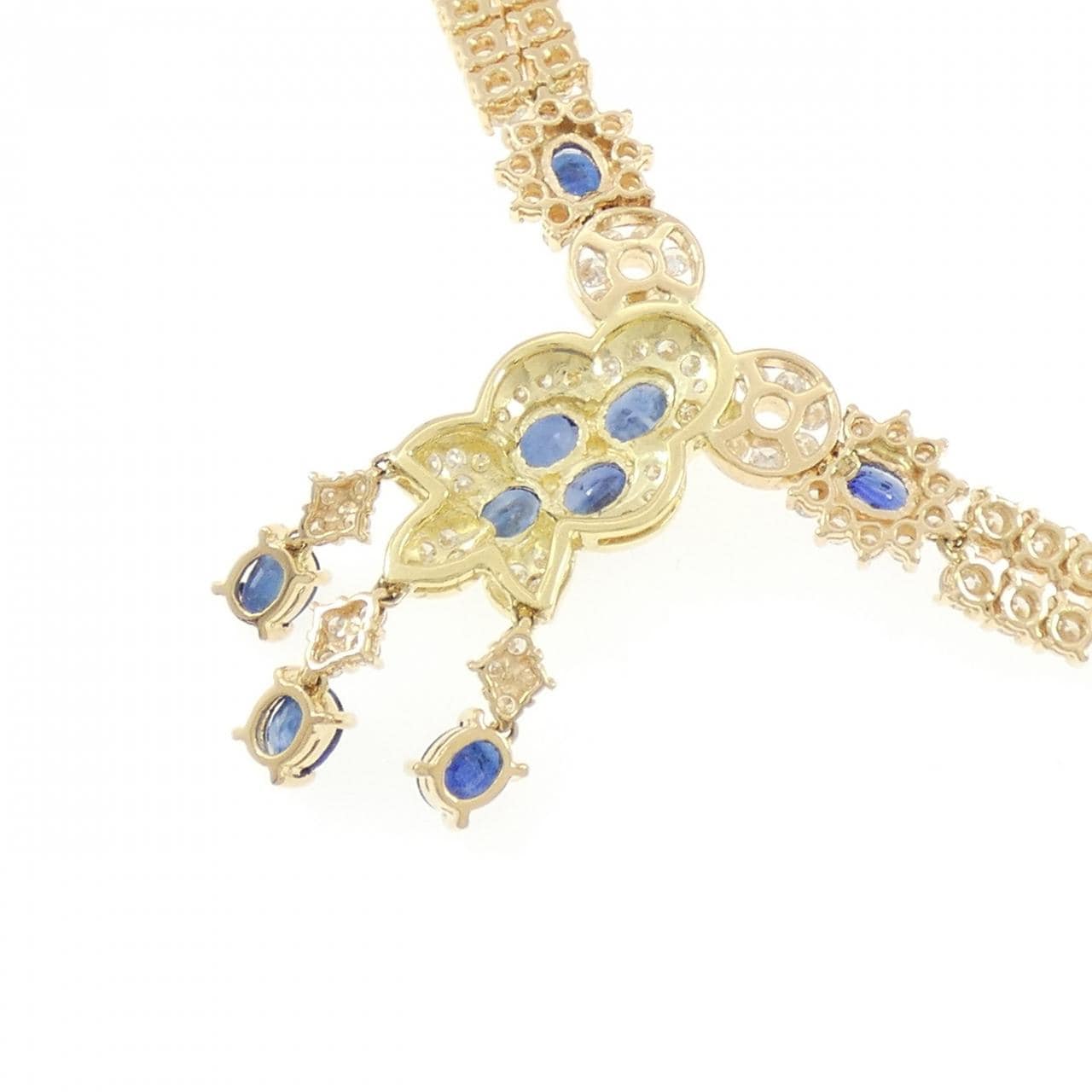 K18YG サファイヤ ネックレス 8.01CT