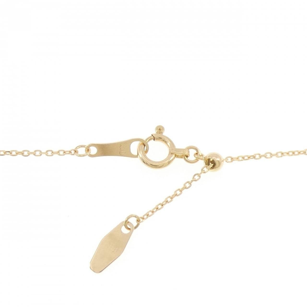 K18YG リーフ ダイヤモンド ネックレス 0.23CT