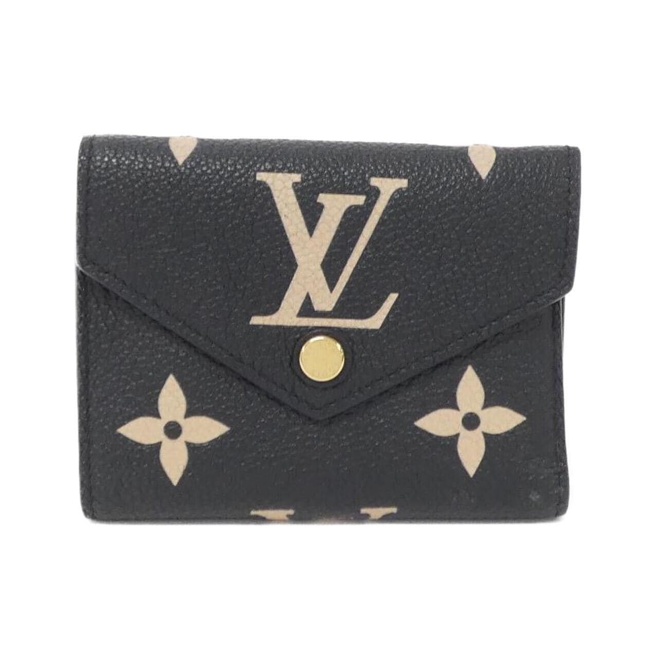 LOUIS VUITTON双色Monogram Empreinte Portefeuille Victorine M80968 钱包