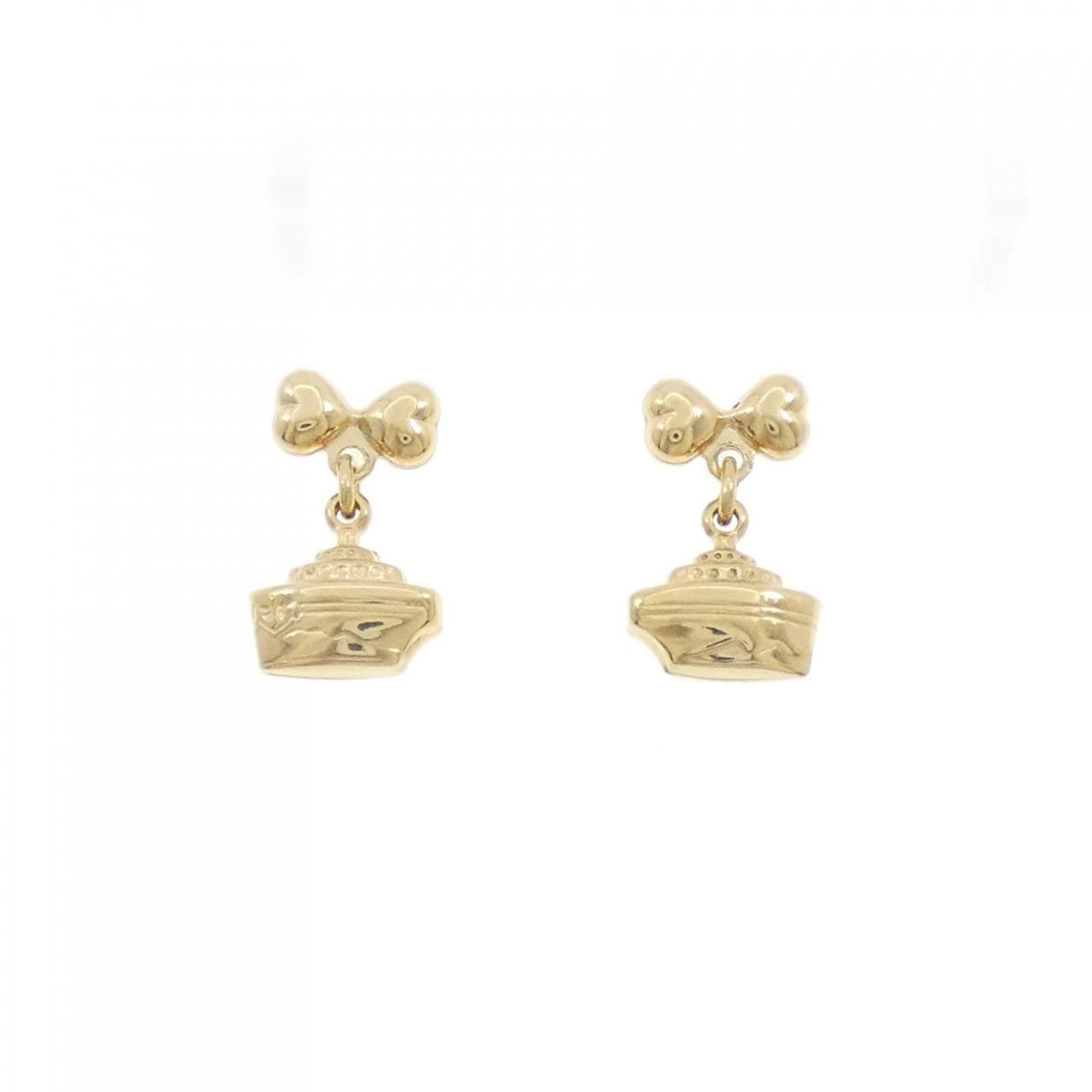 750YG Ribbon x Yacht Earrings